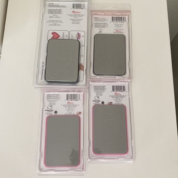 4 Packages Sizzix Medium Sizzlits Dies Hello Kitty, Flourishes, Snow Phrase New - Picture 4 of 5